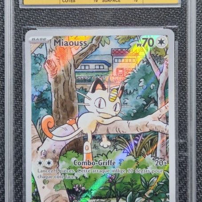 Pokémon Miaouss 106/094 PFL FR – Carte Gradée CCC 10 Parfait – Holo / Full Art